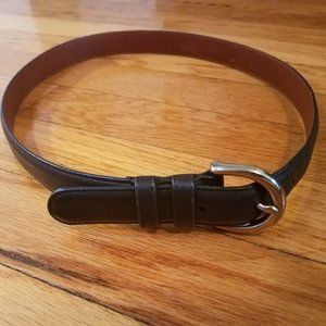 Coach Factory Small Cowhide Black Leather Belt